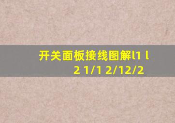 开关面板接线图解l1 l2 1/1 2/12/2